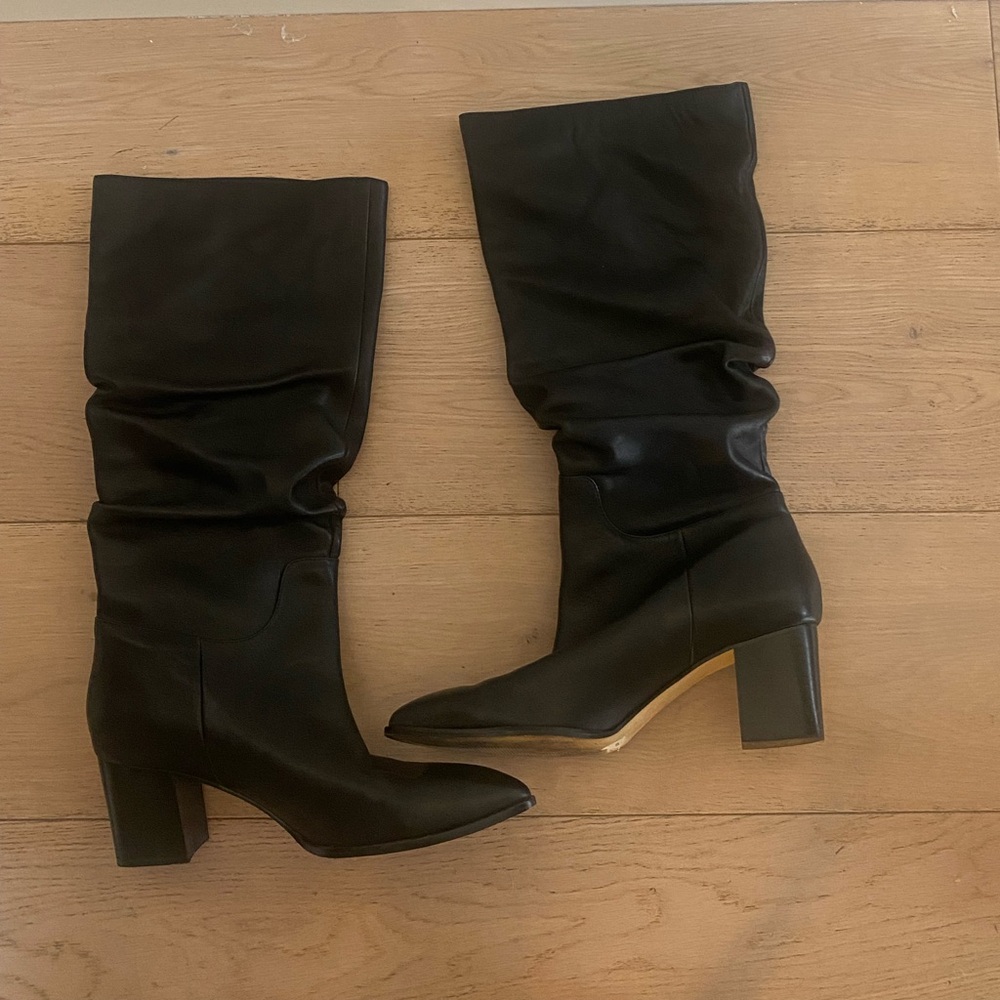 Saks Fifth Avenue - Black Scrunch Boot